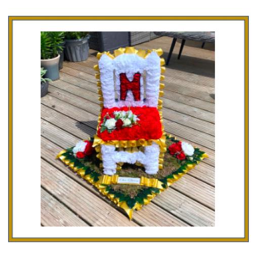 Throne / Vacant Chair funeral tribute - Memorial - any colour